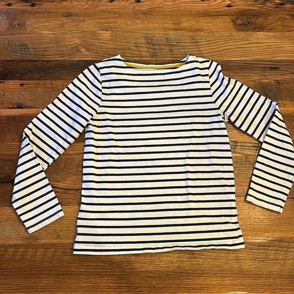 Mini BODEN Striped Boatneck Shirt, 9-10 Years ✨